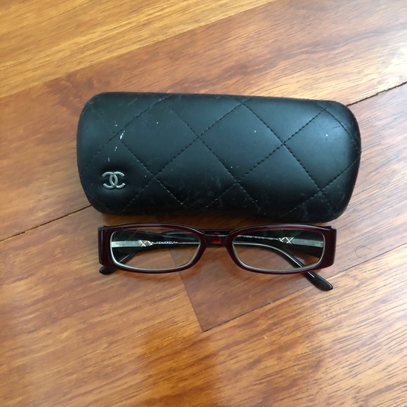 Red Chanel Glasses Frame - Picture 1 of 4